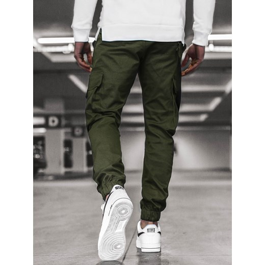 SPODNIE MĘSKIE CHINO JOGGERY KHAKI OZONEE O/11106 Ozonee XL promocja ozonee.pl