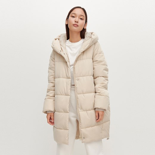 Reserved - Długa ocieplana kurtka - Beżowy Reserved 42 Reserved