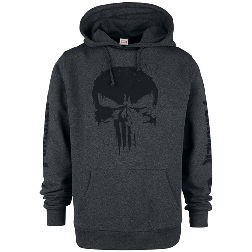 The Punisher - Black Skull - Bluza z kapturem - odcienie szarego XL EMP