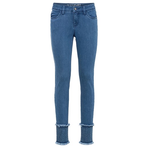 Niebieskie jeansy damskie Bonprix 