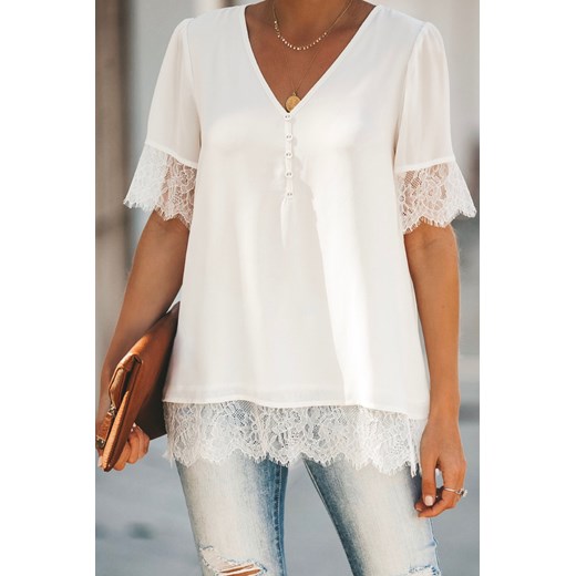 Damski t-shirt ALMARA WHITE L wyprzedaż Ivet Shop