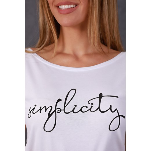 T-shirt damski ALGOMA WHITE S okazyjna cena Ivet Shop