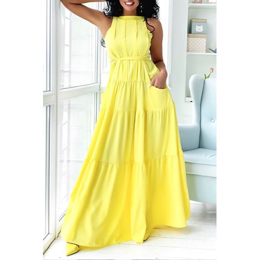 Sukienka LORIBEL YELLOW XL okazja Ivet Shop