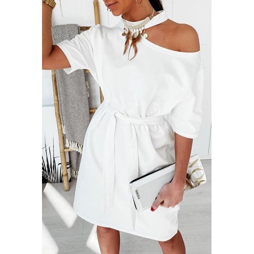 Sukienka SENTELA WHITE S promocja Ivet Shop
