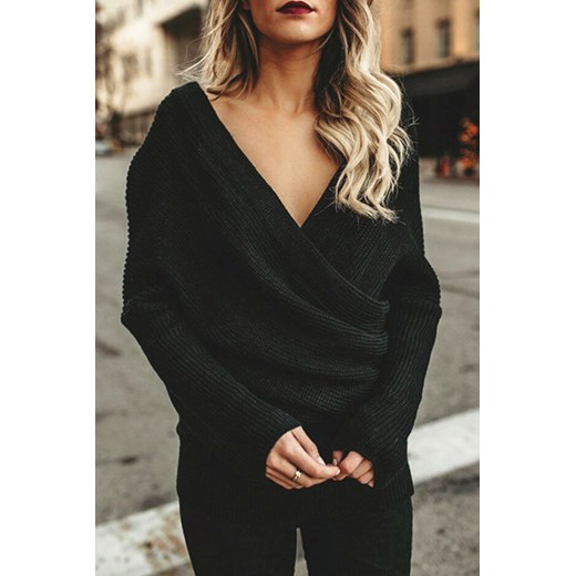 IVET sweter damski z dekoltem w serek