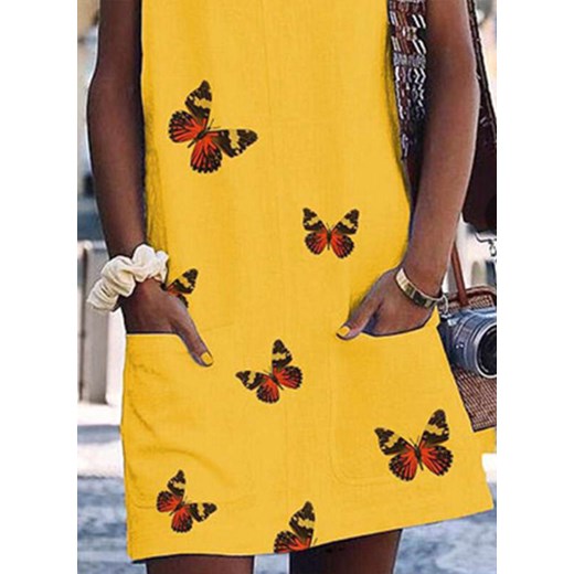 Sukienka żółta Sandbella oversize mini 