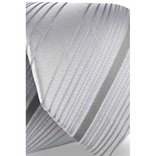 Krawat Męski Elegancki Modny Klasyczny szeroki srebrny szary w paski z połyskiem G532 Dunpillo promocyjna cena ŚWIAT KOSZUL
