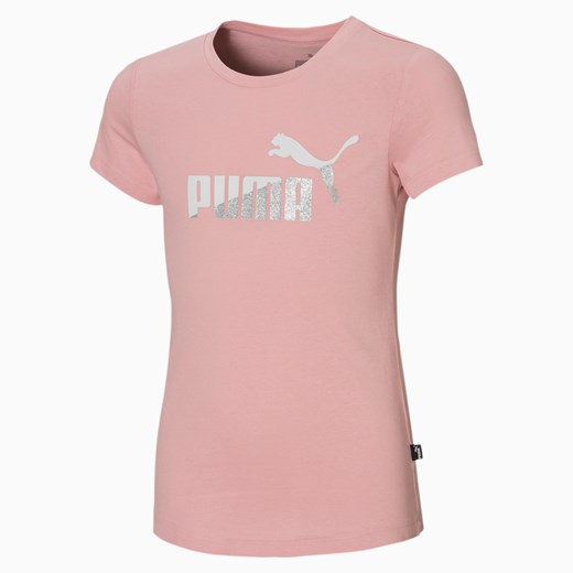 PUMA No, 1 Logo Glitter Girls' Tee, Brudny Róż, rozmiar 92, Odzież Puma 104 PUMA EU