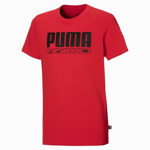 PUMA Branded Boys' Tee, High Risk Czerwony, rozmiar 92, Odzież Puma 152 PUMA EU
