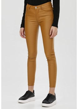 Brązowe Spodnie Skinny Copperfoot ze sklepu Born2be Odzież w kategorii Spodnie damskie - zdjęcie 100194874