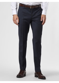 JOOP! Męskie spodnie od garnituru modułowego Mężczyźni Slim Fit Wełna niebieski jednolity ze sklepu vangraaf w kategorii Spodnie męskie - zdjęcie 100206123