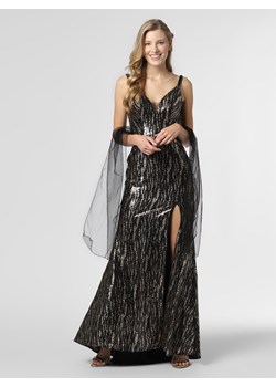 Unique Damska sukienka wieczorowa z etolą Kobiety czarny wzorzysty ze sklepu vangraaf w kategorii Sukienki - zdjęcie 100359442