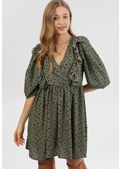 Zielona Sukienka Doriliphis ze sklepu Born2be Odzież w kategorii Sukienki - zdjęcie 100593824