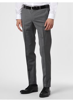 JOOP! Męskie spodnie od garnituru modułowego Mężczyźni Slim Fit Wełna szary jednolity ze sklepu vangraaf w kategorii Spodnie męskie - zdjęcie 100652660