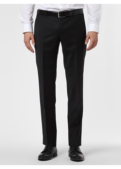 Joop Męskie spodnie od garnituru modułowego Mężczyźni Slim Fit Wełna czarny jednolity ze sklepu vangraaf w kategorii Spodnie męskie - zdjęcie 100652661
