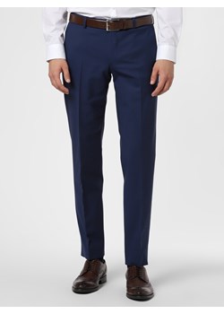 JOOP! Męskie spodnie od garnituru modułowego Mężczyźni Slim Fit wełna ze strzyży niebieski jednolity ze sklepu vangraaf w kategorii Spodnie męskie - zdjęcie 100809563