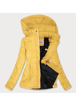 Damska kurtka pikowana żółta (w351) ze sklepu goodlookin.pl w kategorii Kurtki damskie - zdjęcie 100959230