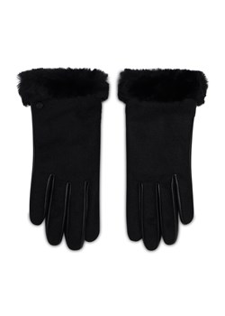 Rękawiczki Damskie UGG - W Fabric Leather Shorty W Tech 20176 Blk ze sklepu eobuwie.pl w kategorii Rękawiczki damskie - zdjęcie 100995714