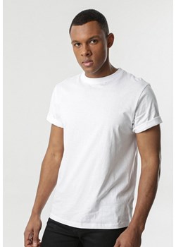 T-shirt męski biały Born2be z krótkimi rękawami 