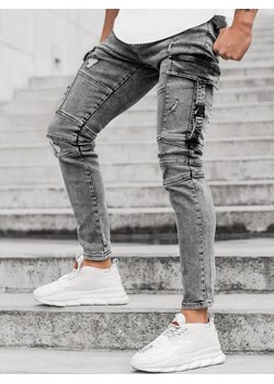 Spodnie jeansowe męskie szare OZONEE O/B5721 ze sklepu ozonee.pl w kategorii Jeansy męskie - zdjęcie 101444100