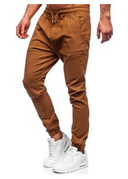 Camelowe spodnie męskie joggery Bolf 0905 ze sklepu Denley w kategorii Spodnie męskie - zdjęcie 102409710