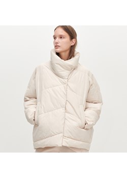 Reserved - PIkowana kurtka z ociepleniem - Kremowy