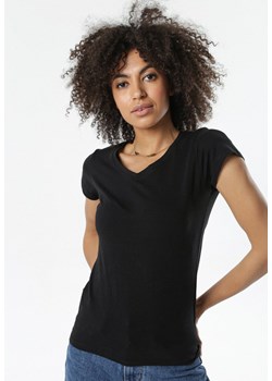 Czarny T-shirt Nysalphia ze sklepu Born2be Odzież w kategorii Bluzki damskie - zdjęcie 102515621