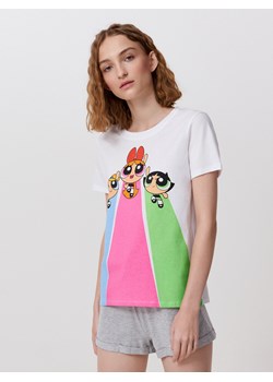 Cropp - Dwuczęściowa piżama The Powerpuff Girls - biały ze sklepu Cropp w kategorii Piżamy damskie - zdjęcie 102603060