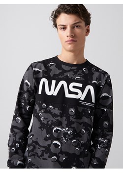 Cropp - Koszulka longsleeve z nadrukiem NASA - czarny ze sklepu Cropp w kategorii T-shirty męskie - zdjęcie 102792983