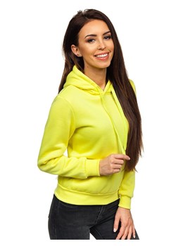 Bluza damska żółta-neon kangurka Denley W02 ze sklepu denley damskie w kategorii Bluzy damskie - zdjęcie 103148381