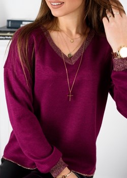 Sweterek look fioletowy ze sklepu Sklep Fason w kategorii Swetry damskie - zdjęcie 103244964
