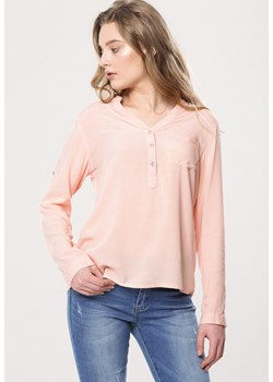 Jasnoróżowa Bluzka Fiber ze sklepu Born2be Odzież w kategorii Bluzki damskie - zdjęcie 103369291