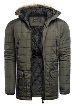 Męska kurtka zimowa AHAF166M - khaki ze sklepu Risardi w kategorii Kurtki męskie - zdjęcie 103498472