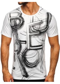 Biały T-shirt męski z nadrukiem Bolf KS2525T ze sklepu Denley w kategorii T-shirty męskie - zdjęcie 104097350