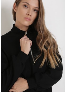 Czarna Bluza Fontame ze sklepu Born2be Odzież w kategorii Bluzy damskie - zdjęcie 104119483