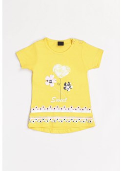 Odzież dla niemowląt żółta Multu z aplikacjami  