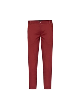 spodnie materiałowe męskie chino slim fit bordowe stretch ze sklepu Royal Shop w kategorii Spodnie męskie - zdjęcie 104687511