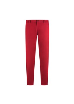 spodnie materiałowe męskie chino slim fit czerwone stretch ze sklepu Royal Shop w kategorii Spodnie męskie - zdjęcie 104688690
