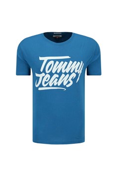 t-shirt koszulka męska tommy jeans niebieski ze sklepu Royal Shop w kategorii T-shirty męskie - zdjęcie 104689442