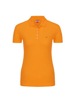 koszulka polo damska tommy jeans dw0dw04513 pomarańczowa ze sklepu Royal Shop w kategorii Bluzki damskie - zdjęcie 104689501