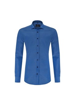 koszula męska di selentino niebieska w kropki slim ze sklepu Royal Shop w kategorii Koszule męskie - zdjęcie 104689960