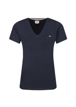 t-shirt damski tommy jeans granatowy ze sklepu Royal Shop w kategorii Bluzki damskie - zdjęcie 104690560