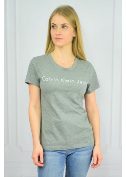 t-shirt damski calvin klein szary ze sklepu Royal Shop w kategorii Bluzki damskie - zdjęcie 104691293