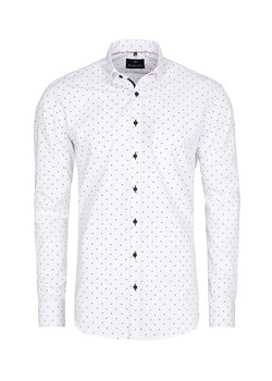 koszula męska di selentino rhodes biała slim fit ze sklepu Royal Shop w kategorii Koszule męskie - zdjęcie 104691930