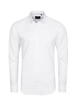 koszula męska di selentino biała na spinki slim ze sklepu Royal Shop w kategorii Koszule męskie - zdjęcie 104692400