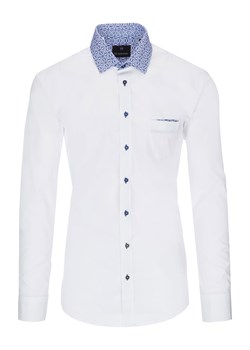 koszula męska di selentino rio de janeiro biała slim fit ze sklepu Royal Shop w kategorii Koszule męskie - zdjęcie 104693051