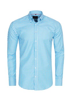 koszula męska di selentino santorini w kratę slim fit ze sklepu Royal Shop w kategorii Koszule męskie - zdjęcie 104693371