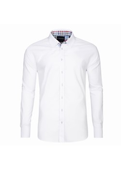 koszula męska di selentino budapest biała slim fit ze sklepu Royal Shop w kategorii Koszule męskie - zdjęcie 104693414