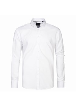 koszula męska di selentino biała gładka classic fit ze sklepu Royal Shop w kategorii Koszule męskie - zdjęcie 104694213