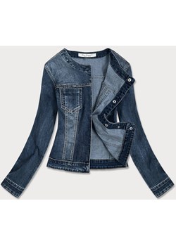 Krótka damska kurtka jeansowa granatowa (c062) ze sklepu goodlookin.pl w kategorii Kurtki damskie - zdjęcie 104804611